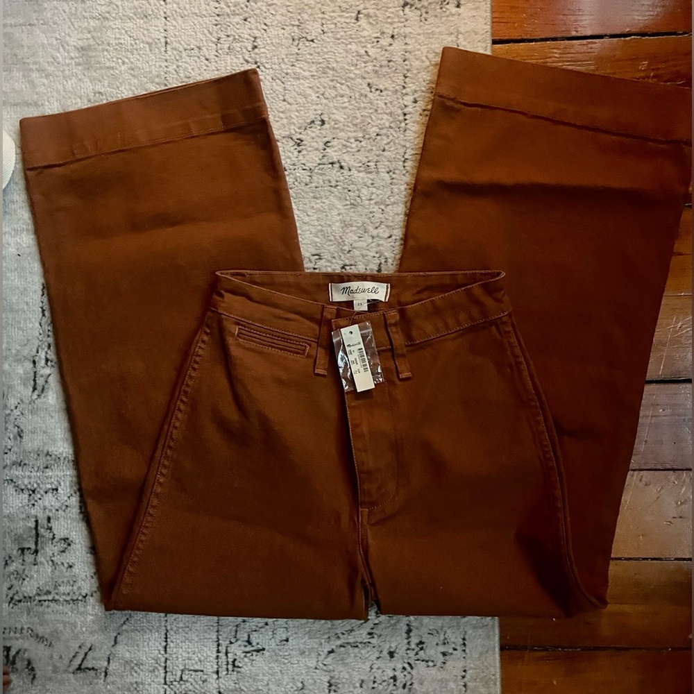 Madewell Wide Leg Cropped Pants 23